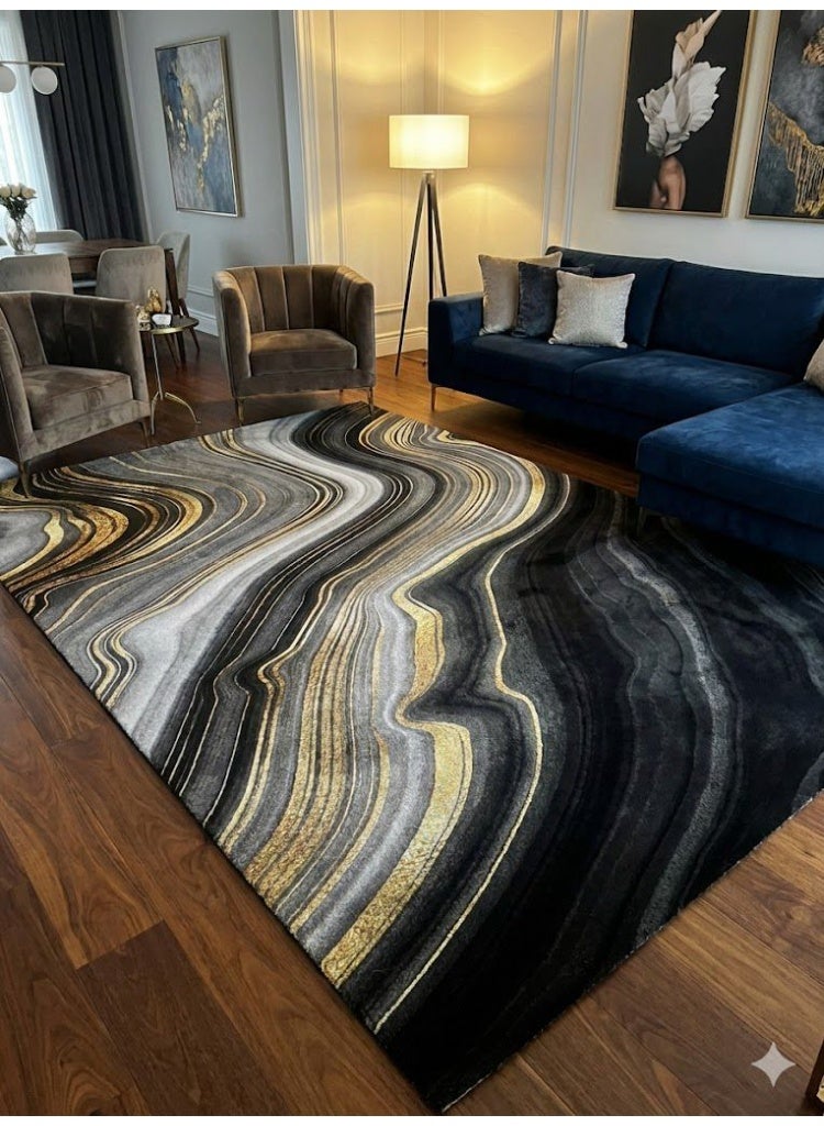 بديل السجاد ,من ثري دي ظهر من حبيبات الدوتس معالج ضد الانزلاق مقاس 180*280سم - Image 3